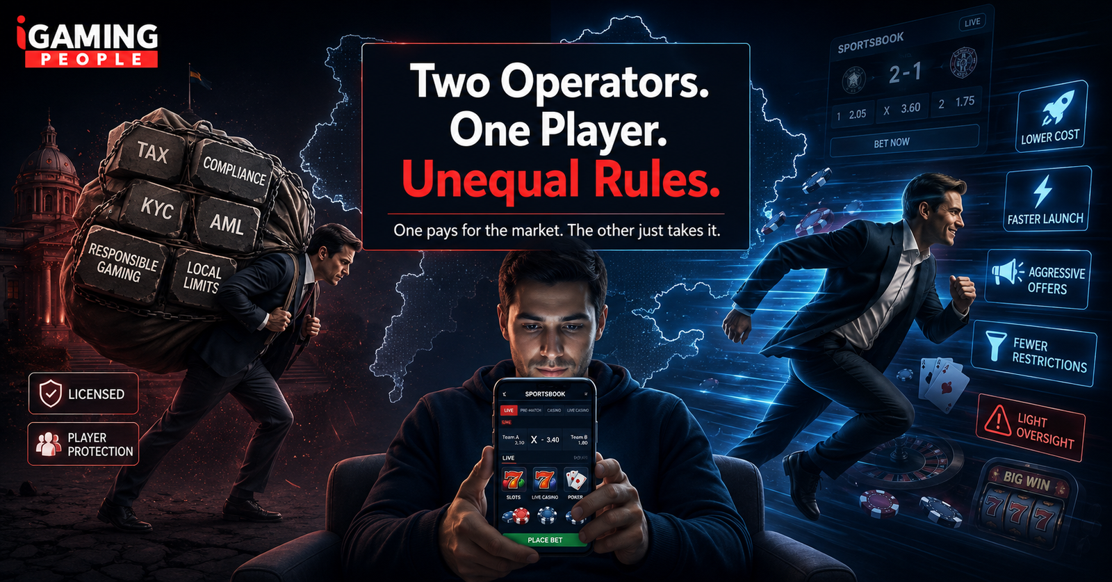 Licensed and unlicensed iGaming operators competing for the same players